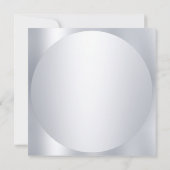 Aangepaste Faux Silver Monogram Simple Elegant Tre Notitiekaartje (Achterkant)