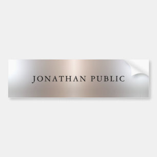 Aangepaste Faux Silver Professional Glamoureuze Sj Bumpersticker