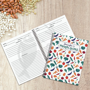 Aangepaste favoriete recept, keukenrecept notitieboek