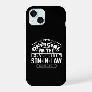 Aangepaste favoriete schoonzoon Officieel Grappige iPhone 15 Hoesje