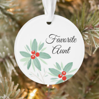 Aangepaste Favoriete tante Holiday Foto Ornament