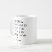 Aangepaste favoriete vriend koffiemok (Voorkant links)