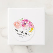 Aangepaste Favorieten Waterverf Bloemen Doop Bedankjes Labels (In situ)