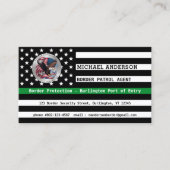Aangepaste federale wetshandhaving Thin Green Line Visitekaartje (Voorkant)