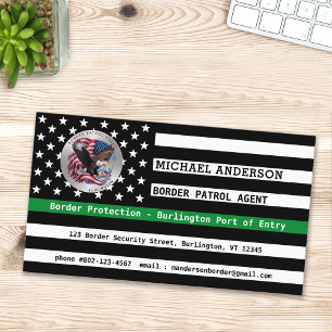Aangepaste federale wetshandhaving Thin Green Line Visitekaartje