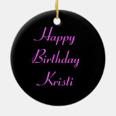 aangepaste feestdag keramisch ornament (Achterkant)