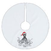 Aangepaste feestdag Nautical Octopus Kraken Kerstboom Rok (Voorkant)