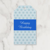 Aangepaste feestdag voor Bright Blue Celebration S Cadeaulabels (Achterkant)