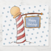 Aangepaste feestdag voor gebarsten handtekeningen bier etiket (Enkel label)