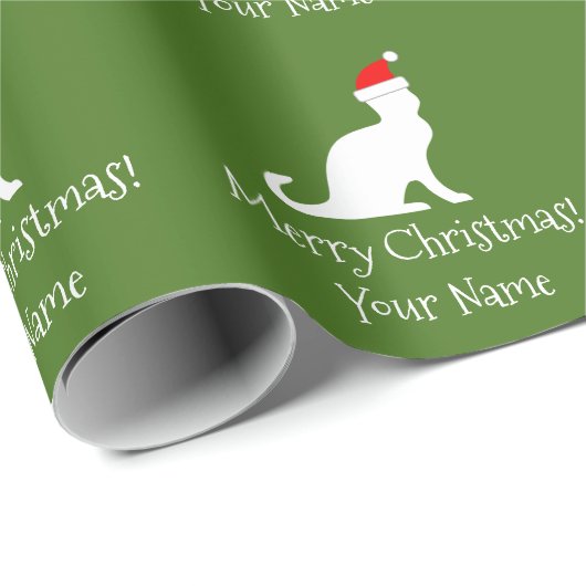 Aangepaste feestdag voor groene kerstkerstkerstker cadeaupapier (Rol Hoek)