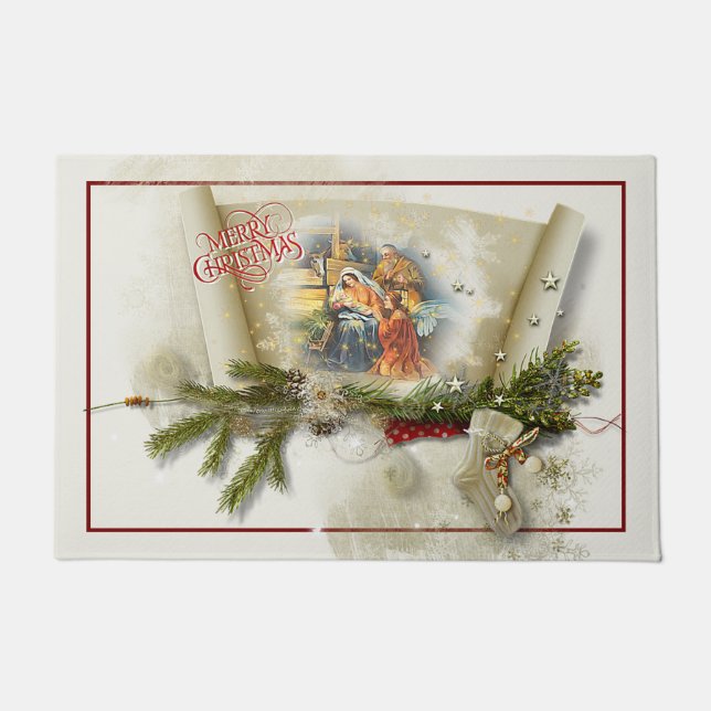 Aangepaste feestdag voor liefdevolle bundeling deurmat (Voorkant)