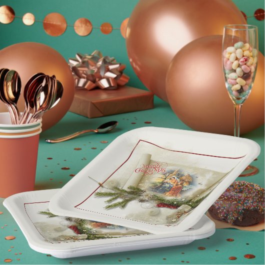 Aangepaste feestdag voor liefdevolle bundeling papieren bordje (Multi)