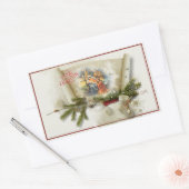 Aangepaste feestdag voor liefdevolle bundeling rechthoekige sticker (Envelop)