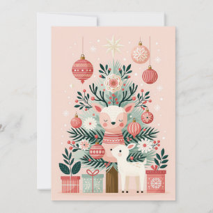 Aangepaste feestelijke en leuke kerstgroetkaart feestdagenkaart
