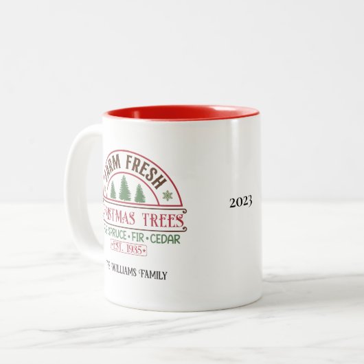 Aangepaste feestelijke kerst Mok (Voorkant links)