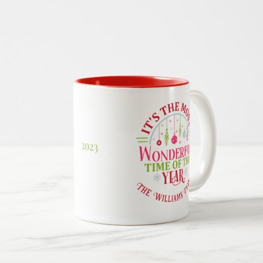 Aangepaste feestelijke kerst Mok (Voorkant rechts)