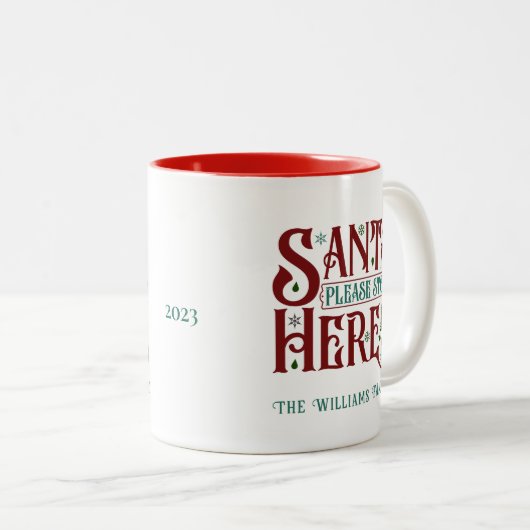 Aangepaste feestelijke kerst Mok (Voorkant rechts)