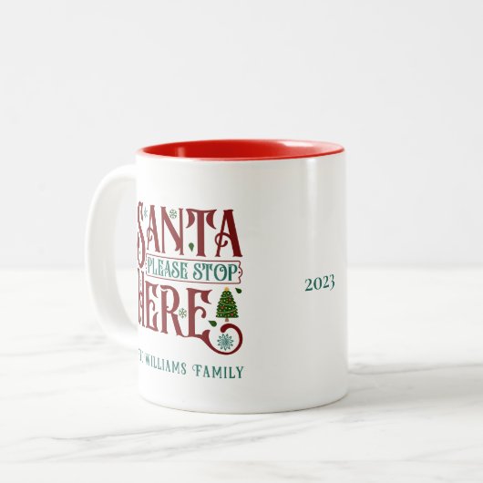 Aangepaste feestelijke kerst Mok (Voorkant links)