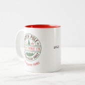 Aangepaste feestelijke kerst Noordpool Mok (Voorkant links)