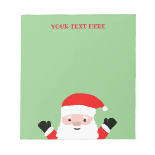 Aangepaste feestelijke laptop met leuke Santa cart Notitieblok
