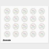 Aangepaste feestelijke partij String Lights Patroo Ronde Sticker (Vel)