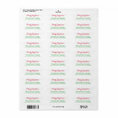 Aangepaste feestelijke rood groen script Vrolijk k Etiket (Full Sheet)