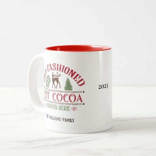 Aangepaste feestelijke warme cacao Mok (Voorkant links)