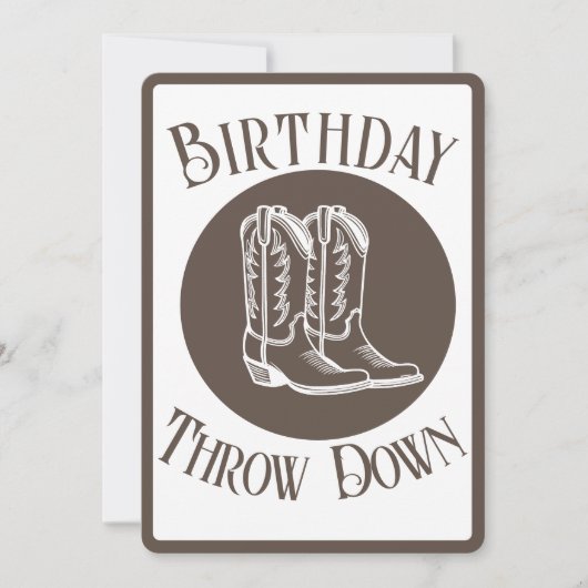 Aangepaste feestuitnodiging - Country Rodeo Verjaa Kaart (Voorkant)