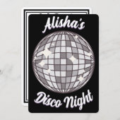 Aangepaste feestuitnodiging - Disco verjaardagsfee Kaart (Voorkant / Achterkant)