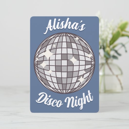 Aangepaste feestuitnodiging - Disco verjaardagsfee Kaart (Staand voorkant)