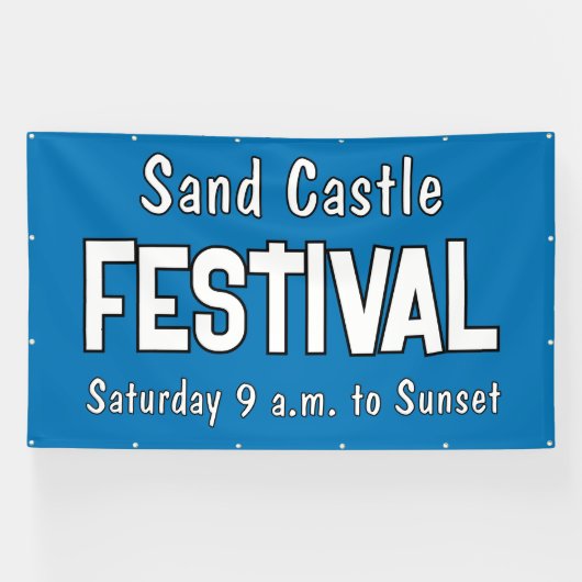 Aangepaste festivalbanner spandoek (Horizontaal)