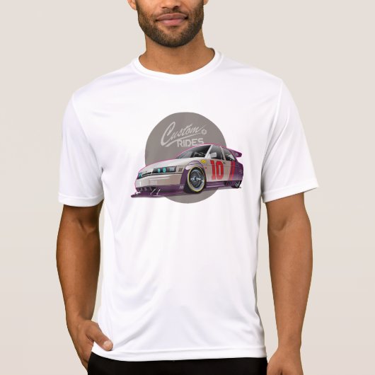 Aangepaste fictie raceauto concept t-shirt (Voorkant)