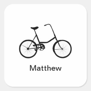 Aangepaste fiets vierkante sticker