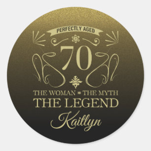Aangepaste Fijne 70ste verjaardag Ronde Sticker