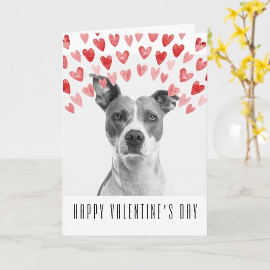 Aangepaste Fijne Valentijnsdag vanaf de hond Kaart (Gele Bloem)