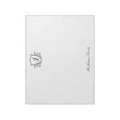 Aangepaste filmmonogram crème groot notitieblok (Gedraaid)