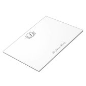 Aangepaste filmmonogram crème groot notitieblok (Schuin)