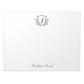 Aangepaste filmmonogram crème groot notitieblok (Voorkant)