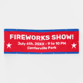 Aangepaste Fireworks Show Banner (Horizontaal)