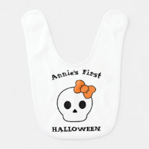 Aangepaste first-Halloween-Cute Skull
