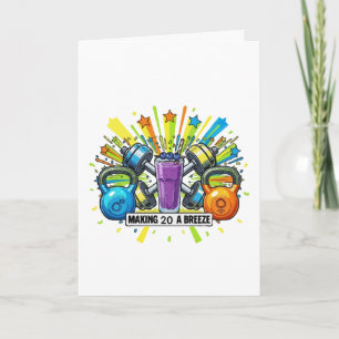 Aangepaste Fitness Smoothie Viering Kaart