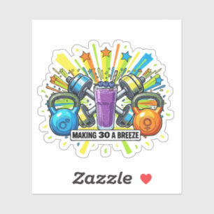 Aangepaste Fitness Smoothie Viering Sticker