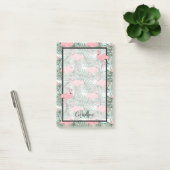 Aangepaste flacon roze flamingoes palmflauwte post-it® notes (Kantoor)