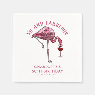 Aangepaste Flamingo 50ste verjaardag nieuwheid swa Servet