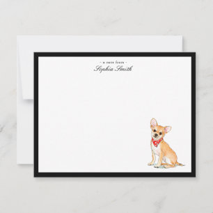 Aangepaste flat Chihuahua Hartelijk dank Bedankkaart
