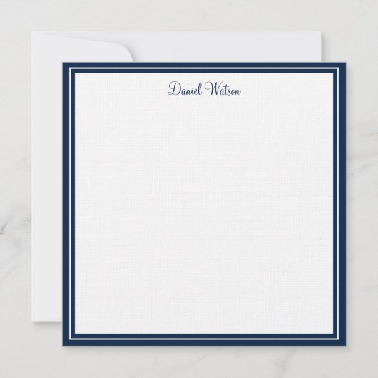 Aangepaste Flat Note Kaart-linnen Notitiekaartje (Voorkant)