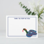 Aangepaste flatpanel Californische Garter-slang Bedankkaart (Staand voorkant)