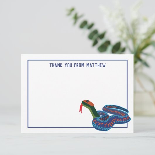 Aangepaste flatpanel Californische Garter-slang Bedankkaart (Staand voorkant)