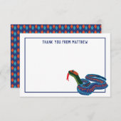 Aangepaste flatpanel Californische Garter-slang Bedankkaart (Voorkant / Achterkant)