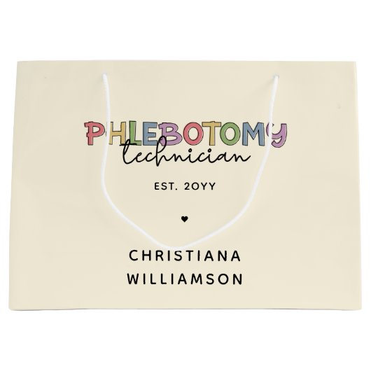 Aangepaste flebotomie-technicus PBT Phlebotomie-te Groot Cadeauzakje (Voorkant)